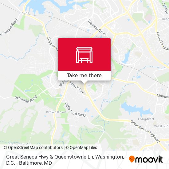 Mapa de Great Seneca Hwy & Queenstowne Ln