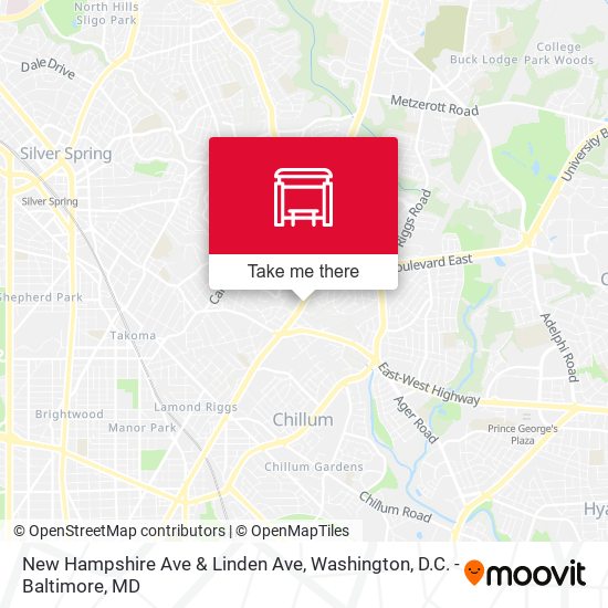 New Hampshire Ave & Linden Ave map