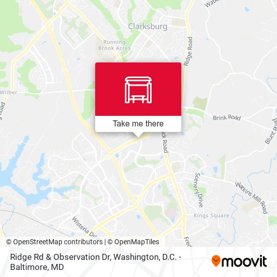 Ridge Rd & Observation Dr map