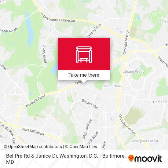 Bel Pre Rd & Janice Dr map