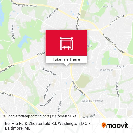 Bel Pre Rd & Chesterfield Rd map