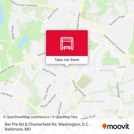 Bel Pre Rd & Chesterfield Rd map