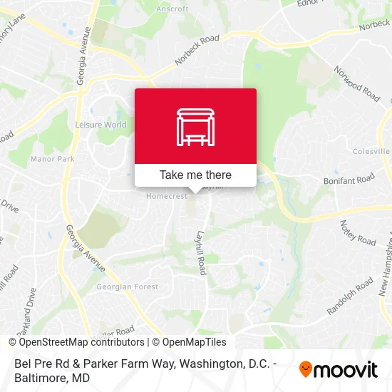 Bel Pre Rd & Parker Farm Way map