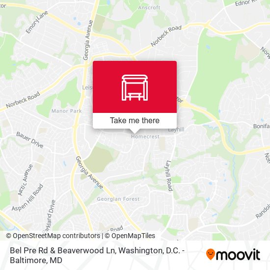 Mapa de Bel Pre Rd & Beaverwood Ln