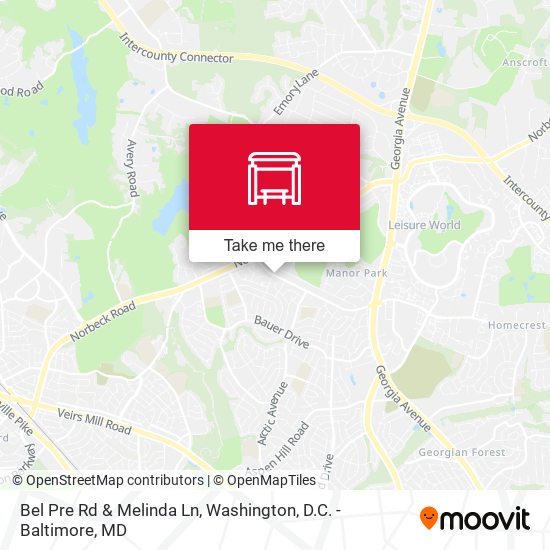 Mapa de Bel Pre Rd & Melinda Ln