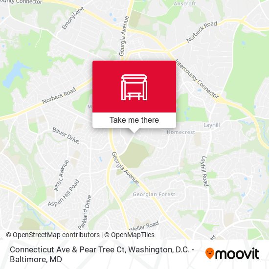 Mapa de Connecticut Ave & Pear Tree Ct