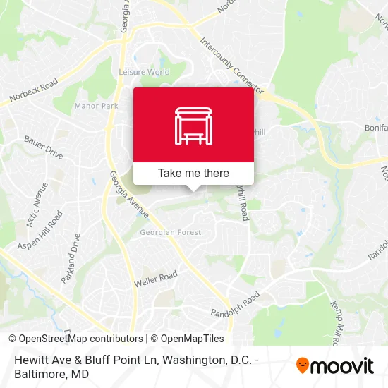 Hewitt Ave & Bluff Point Ln map