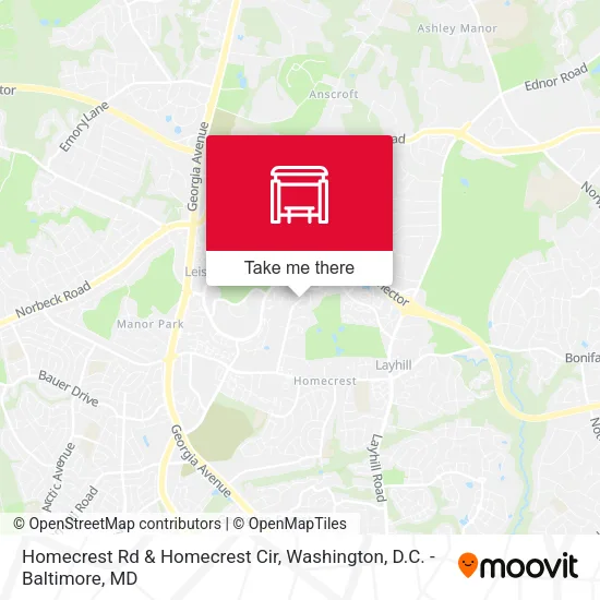 Homecrest Rd & Homecrest Cir map