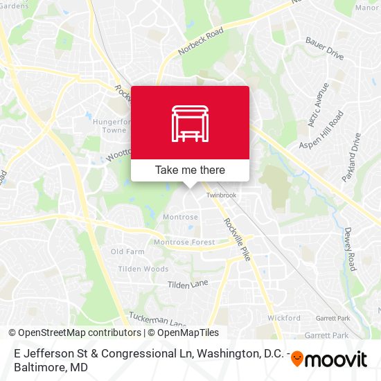 E Jefferson St & Congressional Ln map