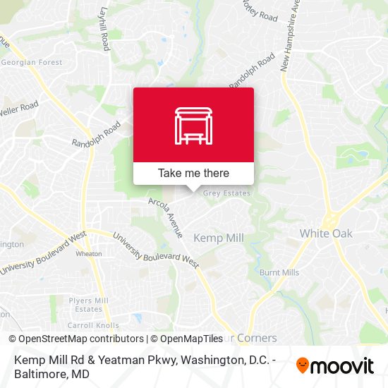Kemp Mill Rd & Yeatman Pkwy map