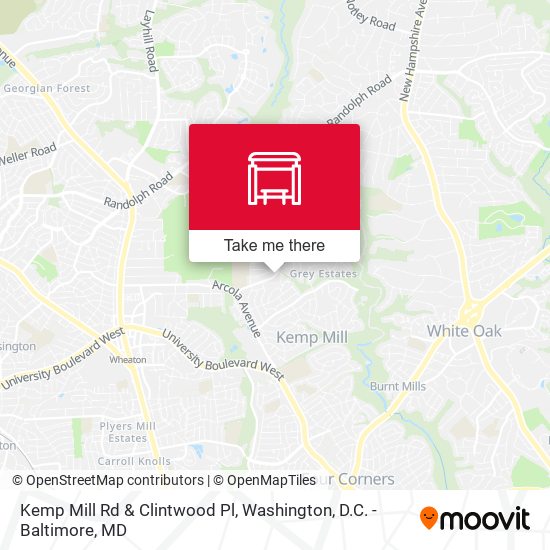 Kemp Mill Rd & Clintwood Pl map
