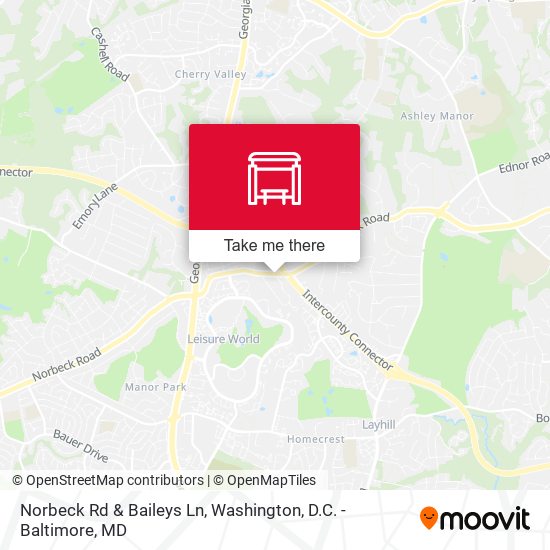 Norbeck Rd & Baileys Ln map