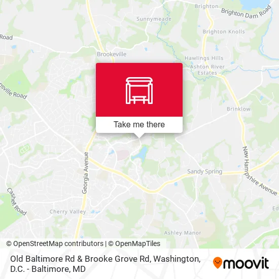 Old Baltimore Rd & Brooke Grove Rd map