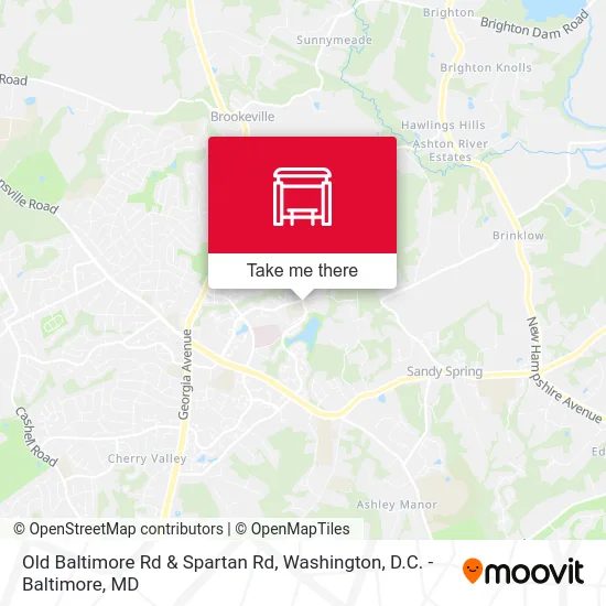 Old Baltimore Rd & Spartan Rd map