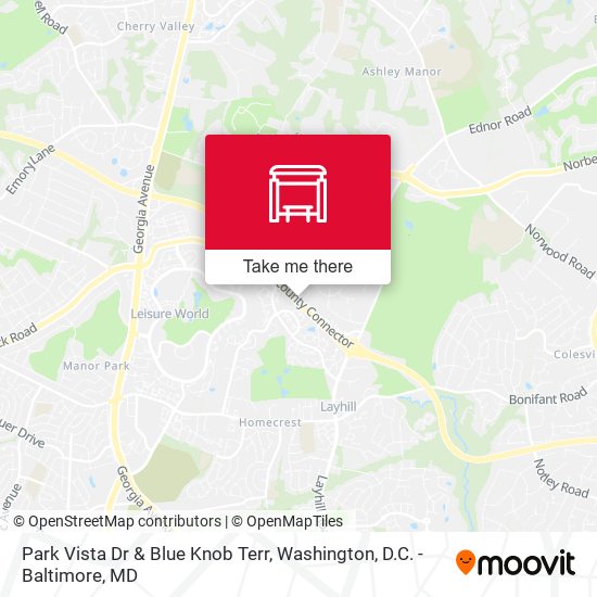 Park Vista Dr & Blue Knob Terr map