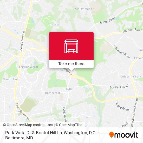Mapa de Park Vista Dr & Bristol Hill Ln