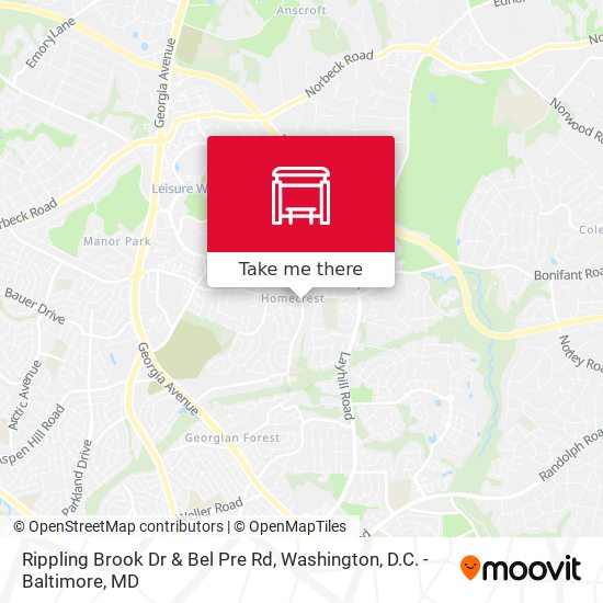 Rippling Brook Dr & Bel Pre Rd map