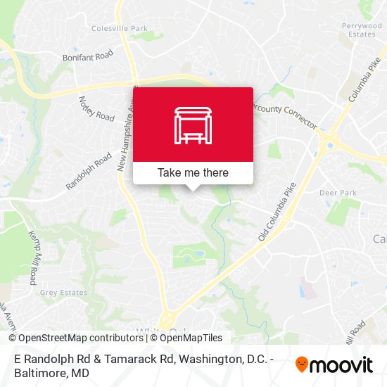 E Randolph Rd & Tamarack Rd map