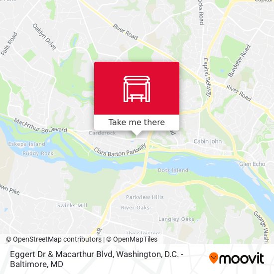 Mapa de Eggert Dr & Macarthur Blvd