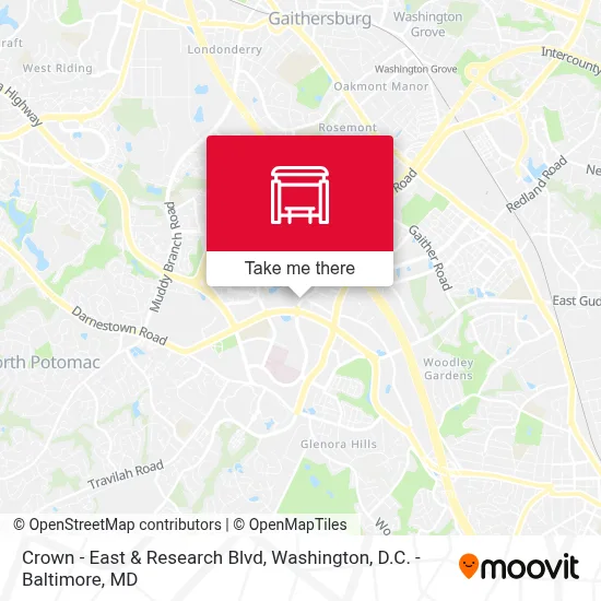 Crown - East & Research Blvd map