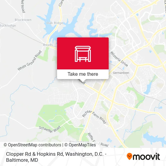 Clopper Rd & Hopkins Rd map