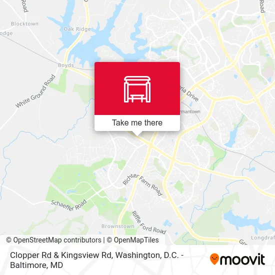 Clopper Rd & Kingsview Rd map