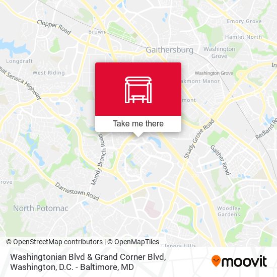 Washingtonian Blvd & Grand Corner Blvd map