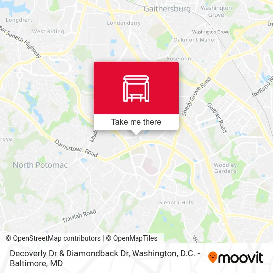 Decoverly Dr & Diamondback Dr map