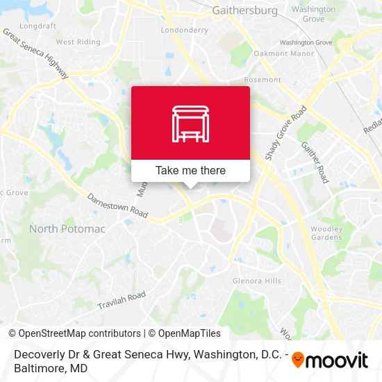 Decoverly Dr & Great Seneca Hwy map