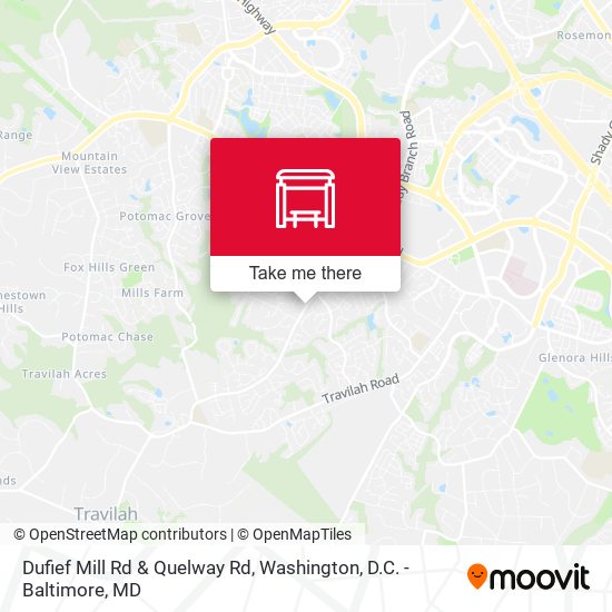 Dufief Mill Rd & Quelway Rd map