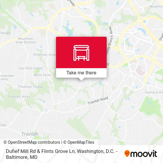 Dufief Mill Rd & Flints Grove Ln map