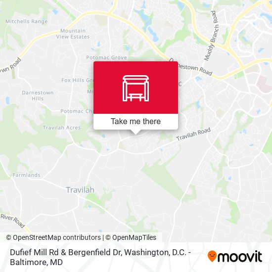 Dufief Mill Rd & Bergenfield Dr map