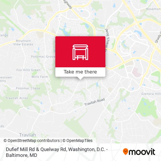 Dufief Mill Rd & Quelway Rd map