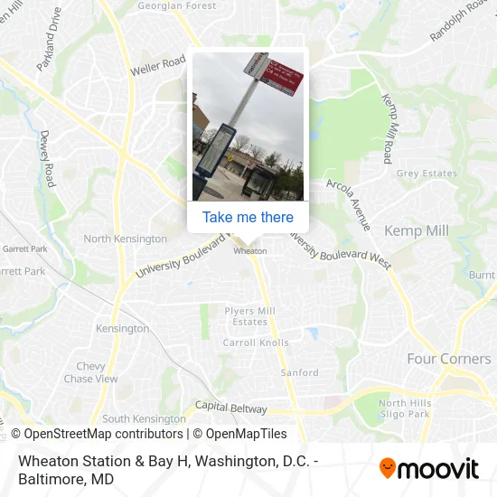 Wheaton Station  & Bay H map