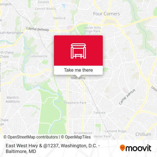 East West Hwy & @1237 map