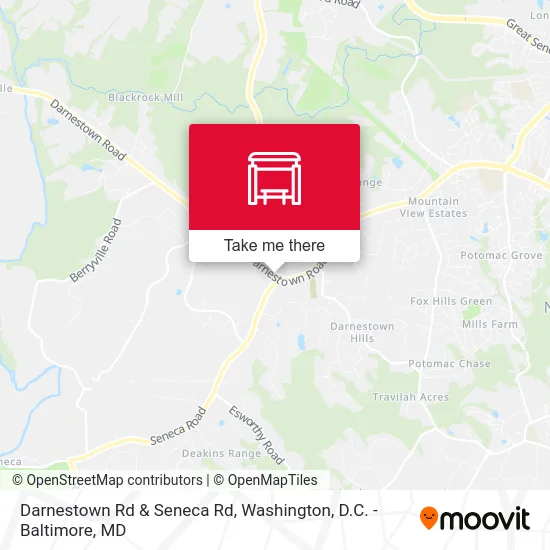 Darnestown Rd & Seneca Rd map