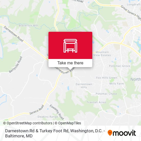 Darnestown Rd & Turkey Foot Rd map