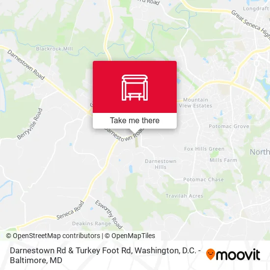 Darnestown Rd & Turkey Foot Rd map