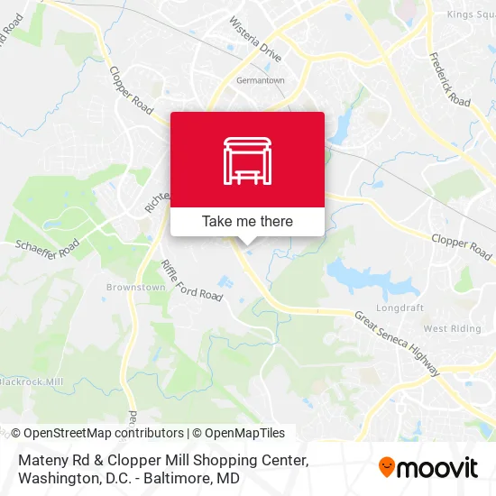 Mateny Rd & Clopper Mill Shopping Center map