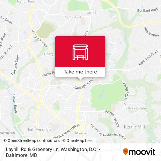 Layhill Rd & Greenery Ln map