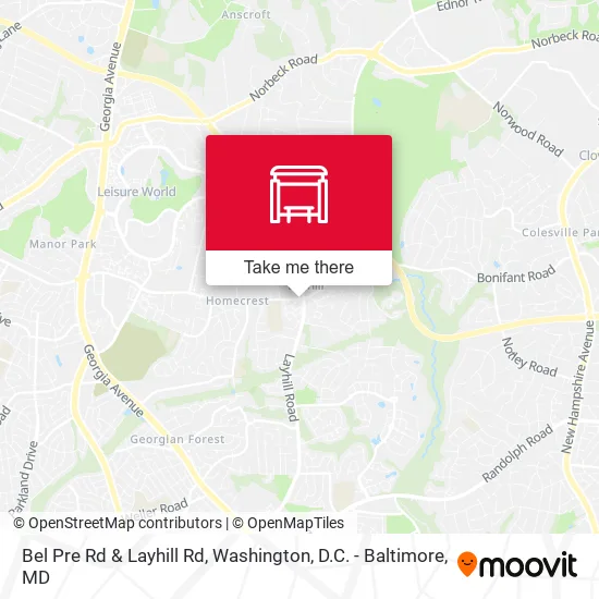 Mapa de Bel Pre Rd & Layhill Rd