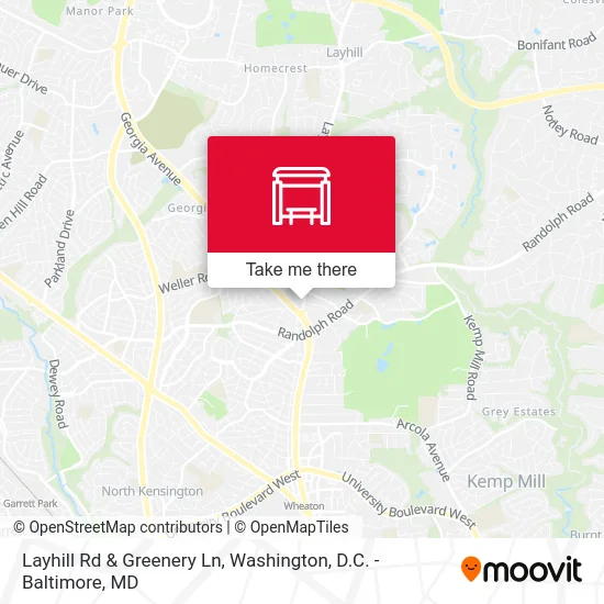Layhill Rd & Greenery Ln map