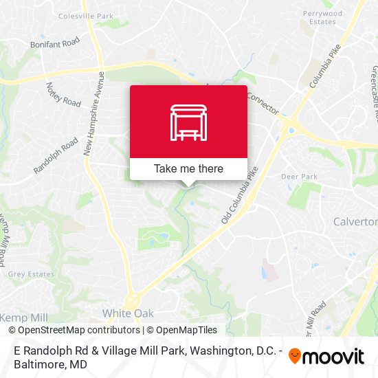 E Randolph Rd & Village Mill Park map