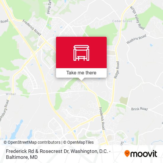 Frederick Rd & Rosecrest Dr map