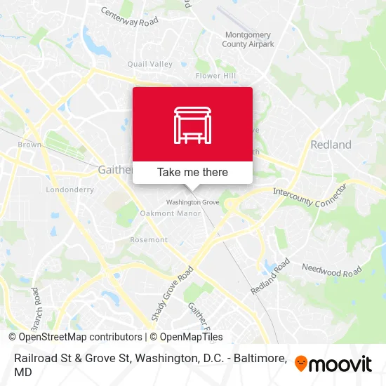 Railroad St & Grove St map