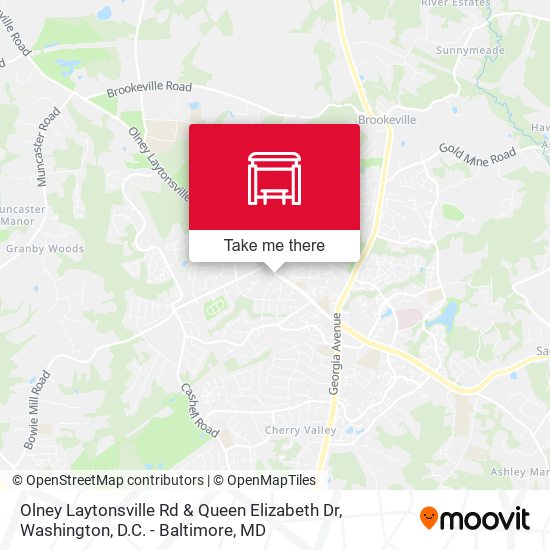Olney Laytonsville Rd & Queen Elizabeth Dr map