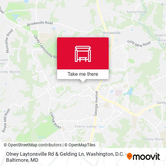 Olney Laytonsville Rd & Gelding Ln map