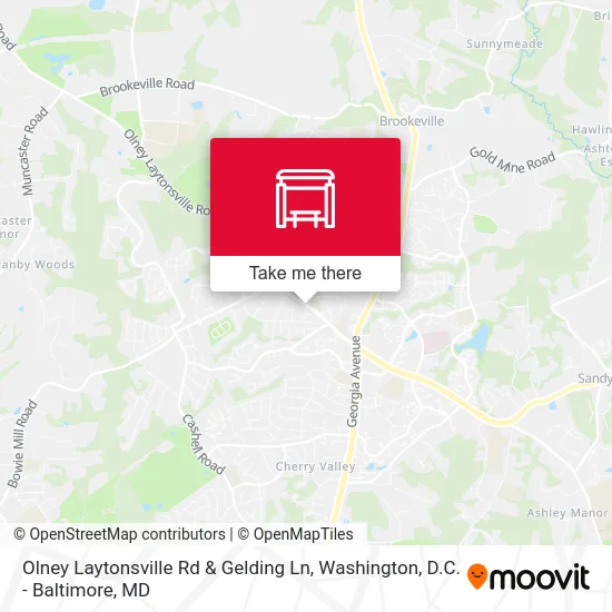Olney Laytonsville Rd & Gelding Ln map