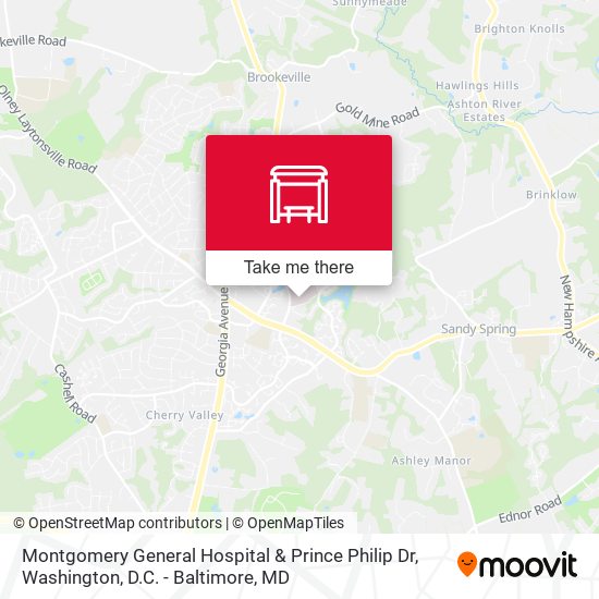 Montgomery General Hospital & Prince Philip Dr map