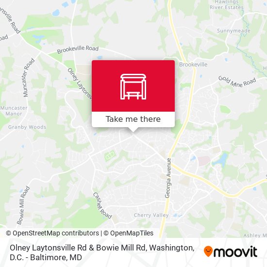 Mapa de Olney Laytonsville Rd & Bowie Mill Rd